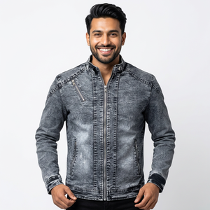 High Performance <b>Men</b> <b>Denim</b> <b>Jackets</b> Wholesale Durable Custom Made Stylish Outerwear - Product Image 1