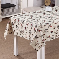 Nappe carrée en PVC tissé floral RNPT, résistante à la chaleur, imperméable, anti-taches, luxe moderne, personnalisable, certifiée SGS PW94-R160-1