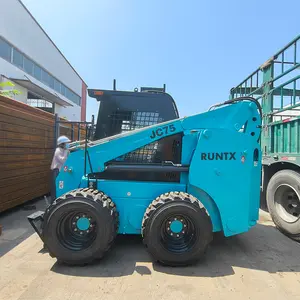 Runtx中国製ミニスキッドローダー700kg1050kgスキッドステアローダー除雪機スイーパーソーモア