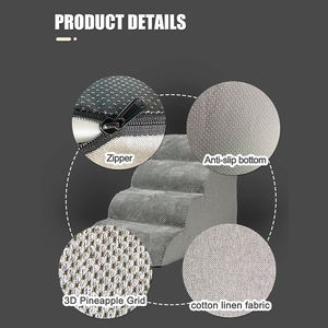 PiCiPaw hochwertige Haustier-Treppen abnehmbare und hochelastische Schwamm-Katzentreppen 3 / 4-Stufen-Hunde-Batterie für hohe Betten und Couches - Product Image 4