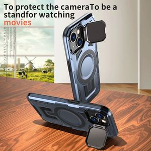 Étui robuste anti-chute magnétique en alliage de zinc avec protection d'appareil photo et béquille pour iPhone 16 15 14 Pro, coque de protection intégrale - Product Image 5