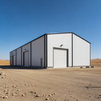 Structure en acier galvanisé à double pente pour entrepôt, bâtiment métallique durable pour stockage en région désertique chaude