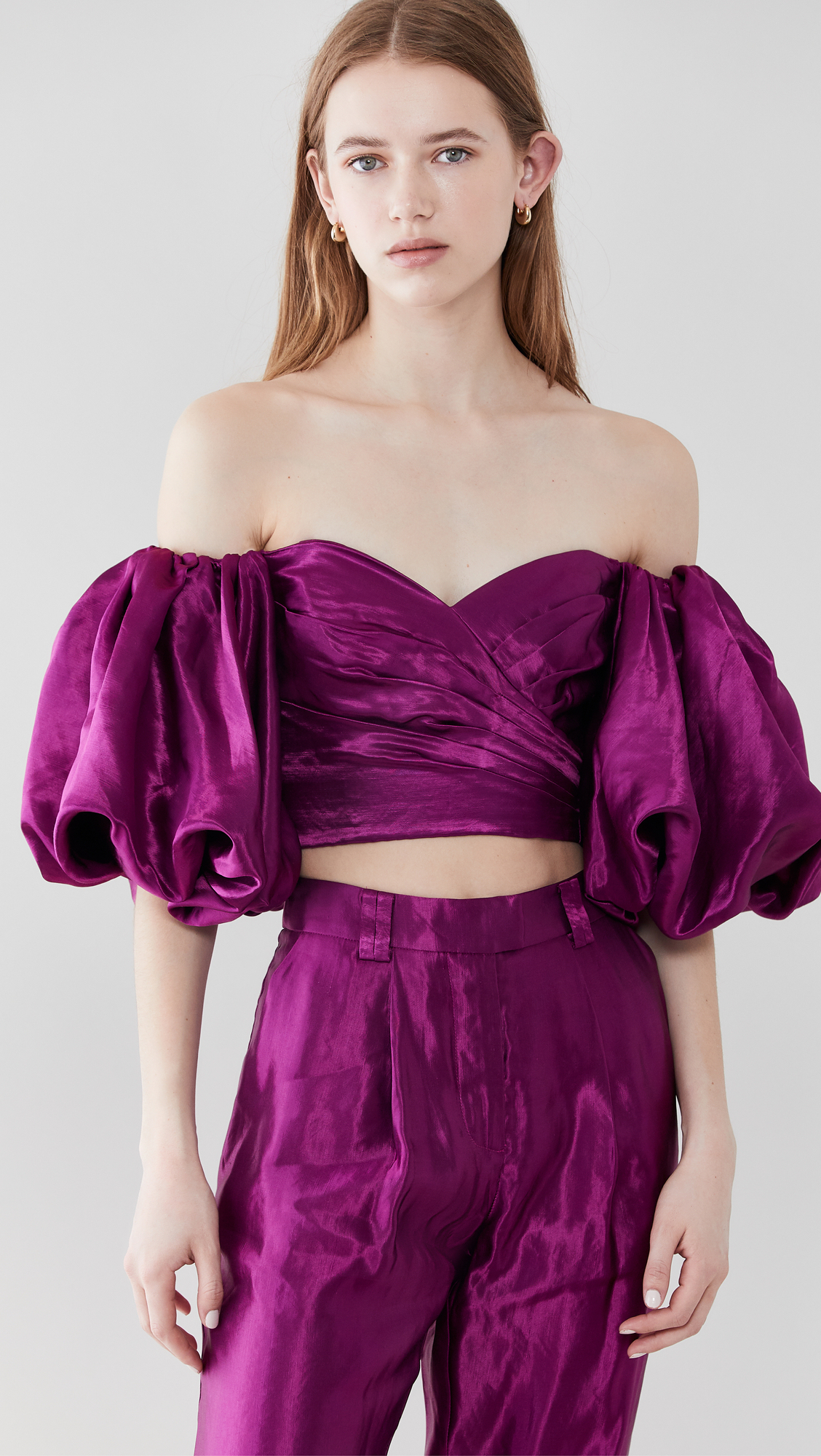 Women Hollow Out Two Piece Set Sexy Elegant off Shoulder Puff Sleeves Smocking Pleat 2piece Women Outfit · image 4