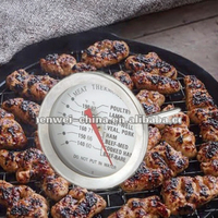 ShenWei Probe Dial Tahan Air dari Baja Tahan Karat, Bacaan Instan, Aman untuk Oven, Dapur Rumah Tangga, Memasak BBQ 140-190F Tanpa Listrik