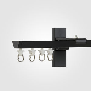 KYOK Modern Matte Black Home Office <b>Curtain</b> Rail Set-<b>Heavy</b>-Load Aluminum Track with Rollers Bulk Wholesale - Product Image 2