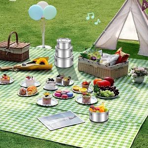 Mùi Bằng Chứng Kín Tươi Giữ Hộp Vòng Thép Không Gỉ Bento Hộp Ăn Trưa Với Khóa Thép Kẹp Cho Dã Ngoại Thức Ăn thừa - Product Image 6