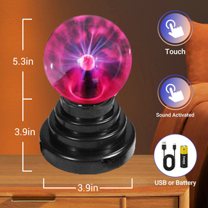 कस्टम आकार उच्च गुणवत्ता वाली चमक प्लाज्मा बॉल जादू स्पर्श संवेदनशील नवीनता खिलौने क्रिसमस उपहार नए डिजाइन प्लाज्मा दीपक - Product Image 2