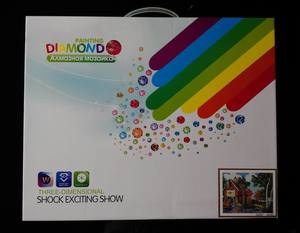 Kit de peinture diamant DIY personnalisé <span class=keywords><strong>pour</strong></span> décoration intérieure, fleurs, cadre en bois 40x50cm, diamants en résine de 2,5mm, CE ROHS/EN71 - Product Image 3
