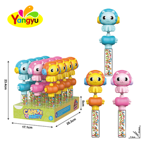 Jouet à presser tête de lion de dessin animé avec écouteurs et tube à bonbons - Product Image 1