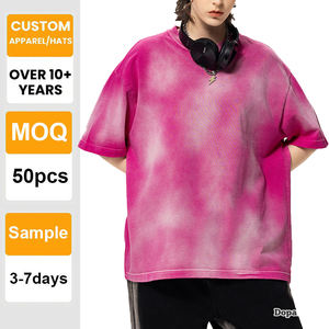 T-shirt en coton épais 230 GSM vierge à épaules tombantes, personnalisable avec logo, tie-dye, impression et broderie, unisexe, vente en gros - Product Image 1