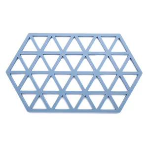 Hitzebeständige honeycomb runde form silikon-tischplatte matte anti slip topflappen