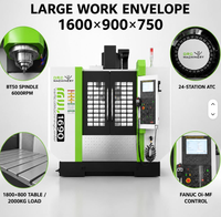 Centre d'usinage vertical CNC MVL1690S DRC Machinery avec broche BT50 6000 tr/min et axe Z à glissières pour coupes lourdes