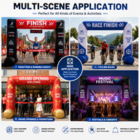 Arche de course gonflable personnalisée CATC, étanche, avec souffleur intégré |   Portique d'arrivée de marathon, événement de course urbaine de marque, départ/arrivée