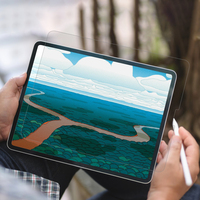 LFD715 Film kertas tablet, pelindung layar tekstur kertas kaca Tempered untuk IPad 12.9 inci Air Pro matte