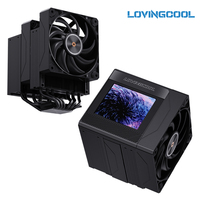 LOVINGCOOL Nouveau Radiateur de Refroidissement par Air pour CPU AIO avec Conception à Rail Coulissant et Écran Ultra-Large de 3,5 Pouces, Ventilateur PC, Dissipateur Thermique pour Boîtier d'Ordinateur