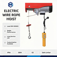 Mini palan électrique sans fil à faible bruit, télécommande, 110V 220V, antirouille, 1000 kg, pour usine, ferme, chantier de construction
