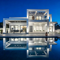 Villa de luxe à structure légère en acier, nouveau style, maison de vacances préfabriquée, ossature préfabriquée, à prix abordable, à vendre