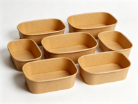 Bols jetables en papier kraft de 25 oz, résistants au micro-ondes et au congélateur, avec couvercle, pour soupes, salades, desserts, glaces et yaourts.