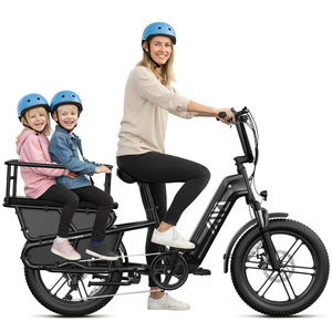 Vélo <span class=keywords><strong>cargo</strong></span> électrique familial en stock UE, 48V, avec siège enfant, couple élevé, cadre basse monture - Product Image 1