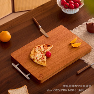 Ebony Solid <b>Wood</b> Cutting Board Rectangle 30x20x2.5cm Kitchen Chopping <b>Block</b> Fruit Slicing Board Household Use - Product Image 3