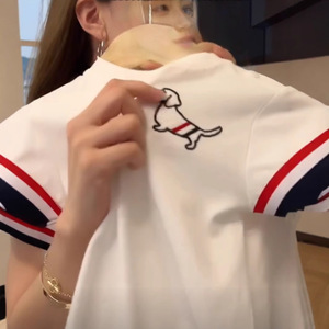 Zhi Zhi Le Y2556 Maglietta Estiva Casual per Famiglia, Stile Trendy Streetwear, Stampa Cartoon Mamma Papà Cucciolo, Traspirante, Lavorata a Maglia, 100% Cotone, Vestibilità Ampia - Product Image 2