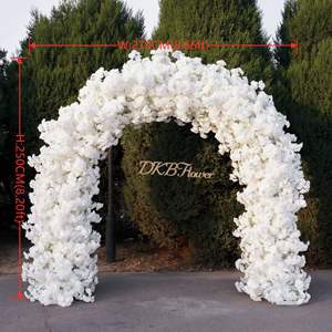 DKB fábrica personalizada al por mayor arco de flores artificiales blancas decoración de fondo de boda decoración - Product Image 2
