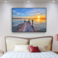 Vente en gros de décoration de restaurant géométrie horizontale moderne luxe boîte électrique obstruction couvercle de compteur électrique peinture décorative