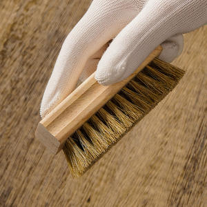 Brosse à chaussures à manche en bois massif à poils de cheval souples en PP pour cuir, <span class=keywords><strong>bottes</strong></span> - Product Image 3