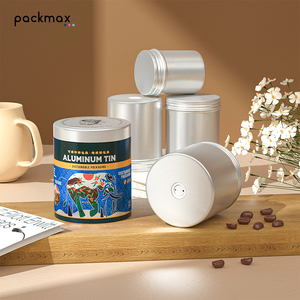 Boîte en aluminium personnalisée avec valve de dégazage unidirectionnelle pour l'emballage de café et d'aliments - Boîte de conservation hermétique en gros - Product Image 3