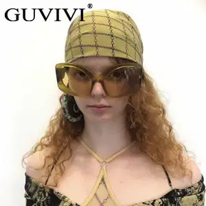 Guvivi Exclusieve 2023 Hot Sell Cat Eye Oversized Zonnebril Mode Custom Logo Vrouwen Luxe Trendy Groothandel Zonnebrillen
