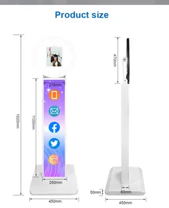 Seyyar fotoğraf kabini Self Kiosk canlı Video PhotoBooth Tablet standı DIY kabuk için iPad 10.2 inç 11 inç ve 12.9 inç