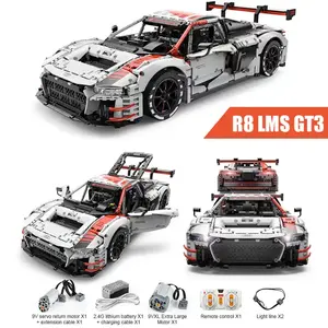 ร้อนขาย<span class=keywords><strong>Rastar</strong></span> 99310 1:8 ไฟฟ้าSuper Racingรถด้านเทคนิคประกอบRC MOC Building Blocksของเล่น - Product Image 5