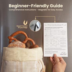 Bolsas de Almacenamiento de Alimentos Reutilizables de Algodón Orgánico con Logotipo Personalizado, Paquete de 2, Forro Extraíble Sostenible, Bolsas para Pan de Cera de Abeja para Panadería Artesanal - Product Image 4