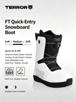 Chaussures de snowboard Ft Fast Wearing pour hommes, polyvalentes, professionnelles, chaudes, antidérapantes, imperméables, durables, résistantes au froid et au vent