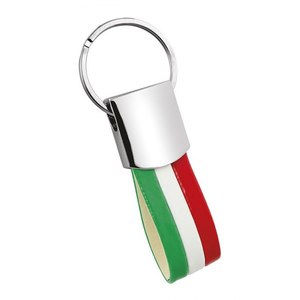 Llavero con Bandera Italiana, Anillo Metálico de 35 mm, Regalo Promocional - Product Image 1