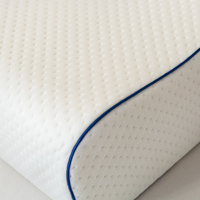 Oreiller en mousse à mémoire de forme personnalisable avec housse en bambou, anti-bactérien, anti-acariens, en forme de vague, pour soulager les douleurs cervicales et favoriser le sommeil