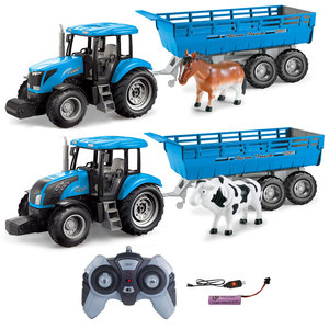 <span class=keywords><strong>Tracteur</strong></span> agricole RC avec remorque et animaux de ferme, véhicule agricole télécommandé 2.4G, ensemble de jeu - Product Image 4