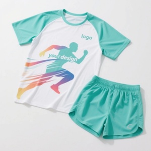 Conjunto Deportivo Personalizado al por Mayor, Ropa Deportiva para Gimnasio, Conjunto de Camiseta y Pantalones Cortos Estampados Unisex para Verano - Product Image 3