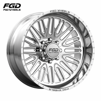 Nouvelles jantes de camion forgées en alliage d'aluminium poli à déport profond 8x139.7 8x165.1 26x14 26x16 28x16 30x16 pour CHEVY GMC 2500