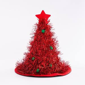 Arbre <span class=keywords><strong>de</strong></span> Noël pour adultes avec paillettes et étoile dorée en sommet, 17 pouces, cadeau <span class=keywords><strong>de</strong></span> fête, accessoire <span class=keywords><strong>de</strong></span> costume fantaisie, chapeaux originaux pour hommes et femmes - Product Image 4