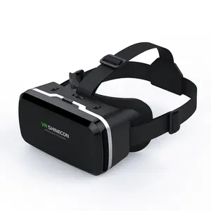 유행 머리 마운트 50 " - 80" 가상 화면 크기 게임용 VR 3D 안경 헤드셋 4 6 인치 휴대 전화