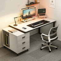 Table d'écriture de bureau d'ordinateur en bois de style moderne personnalisé avec tiroir pour mobilier de bureau