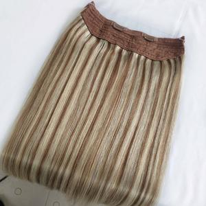 Grosir Pabrik rambut ekstensi <span class=keywords><strong>Halo</strong></span> Remi asli alami digambar ganda - Product Image 1