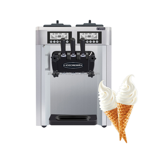 Commercial <strong>Soft</strong> <strong>Serve</strong> <strong>Ice</strong> <strong>Cream</strong> Making Machinery Dual System <strong>Ice</strong> <strong>Cream</strong> <strong>Machine</strong> Silver Double Head <strong>Ice</strong> <strong>Cream</strong> <strong>Maker</strong> - Product Image 2