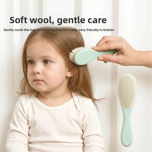 Set de Baño para Bebé: Champú, Cojín de Madera de Haya Suave, Peine de Masaje, Cepillo de Silicona con <span class=keywords><strong>Dientes</strong></span> Finos, Cepillo Pequeño con Bolsa de Aire - Product Image 2