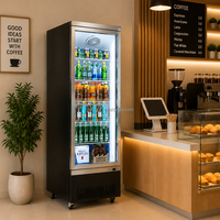 Jinfugui Porte en verre commerciale Double température Affichage des boissons Refroidisseur 450L vertical Boisson Réfrigérateur