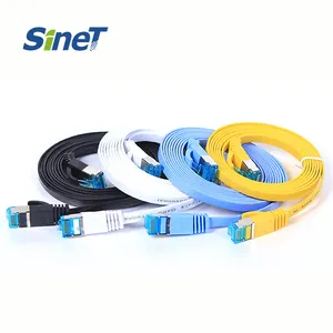 White/Black Color Optional Cat5e Cat6 Flat Cable RJ45 Patch Cord 0.5m/1m/2m/3m/5m 4 Pairs 30AWG BC UTP Patch Cord