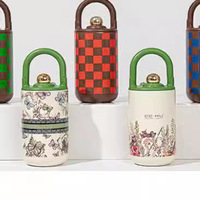 Botol Air Vakum Isolasi Stainless Steel Gaya Retro untuk Wanita - Desain Minimalis Modern, Performa Termal 12-24 Jam