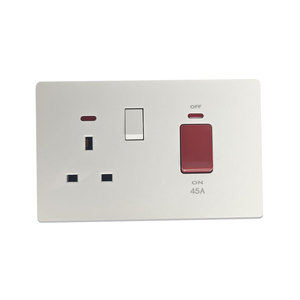 Padrão do Reino Unido 20A/45A interruptor de parede de pólo duplo interruptor DP com néon - Product Image 4