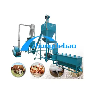 Birds Complete Sheep Compound 1-2T/H Powder Animal Feed Pellet Production Line